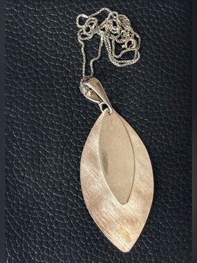 Sterling Two Leaf Necklace
